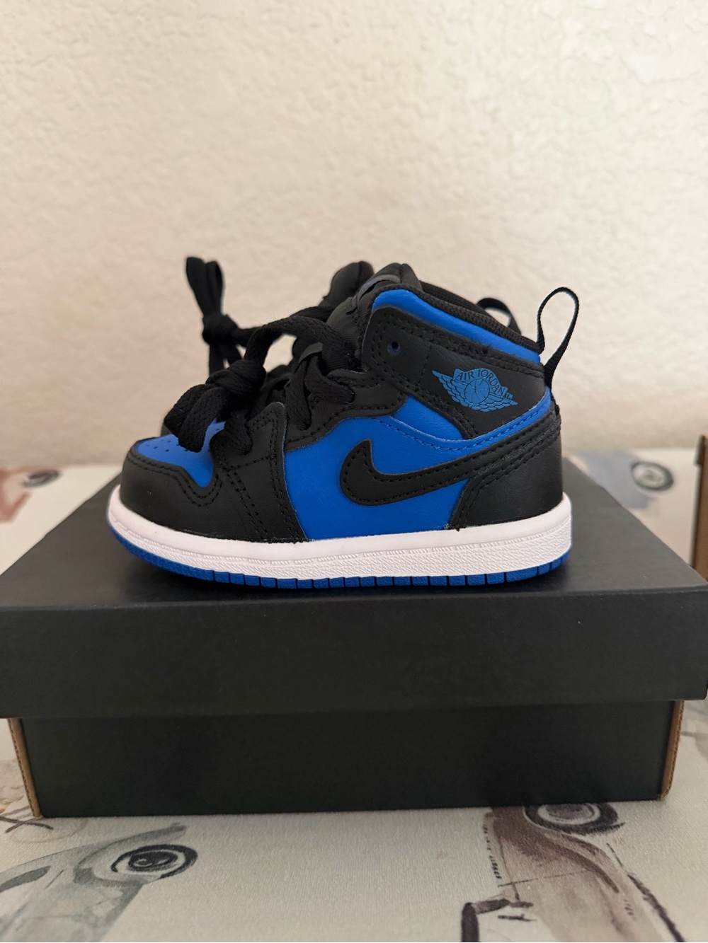 Nike Kids Air Jordan 1 Mid - Black/Blue